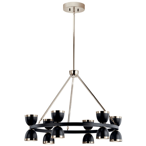 Kichler Baland™ 31 Inch 12 Light Chandelier Model: 52418BKLED