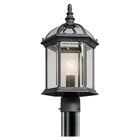 Kichler Barrie 1 Light Outdoor Post Mt Model: 49187BK
