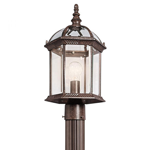 Kichler Barrie 1 Light Outdoor Post Mt Model: 49187BK