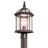 Kichler Barrie 1 Light Outdoor Post Mt Model: 49187BK