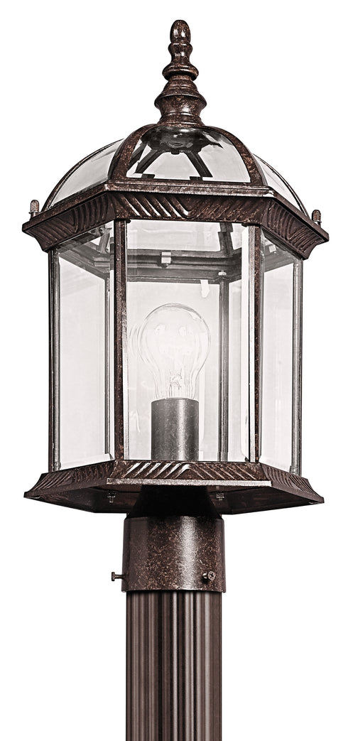 Kichler Barrie Outdoor Post Light 1 Light in Black Finish Model: 49187BK