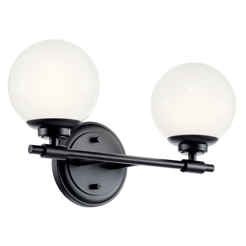 Kichler Benno Vanity 2 Light in Black Finish Model: 55171BK