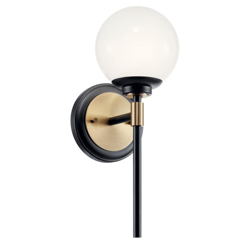 Kichler Benno Wall Sconce 1 Light in Black Finish Model: 55170BKCPZ
