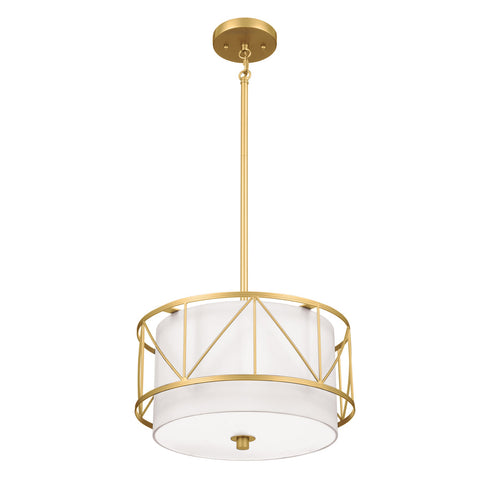 Kichler Birkleigh 14 Inch 3 Light Pendan Semi Flush Model: 52074CLG