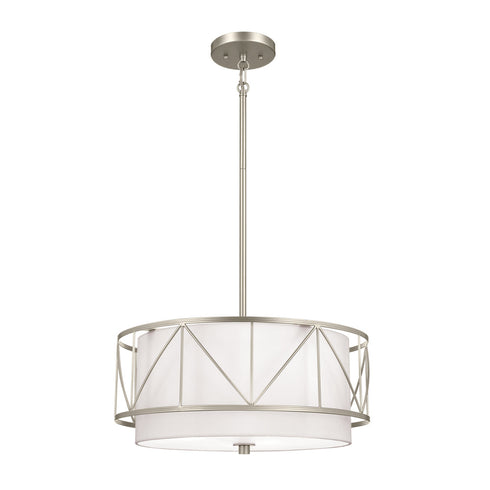 Kichler Birkleigh 18 Inch 3 Light Pendan Semi Flush Model: 52075SN
