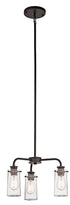 Kichler Braelyn 3 Light Chandelier Semi Flush Model: 43057CLP