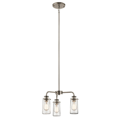 Kichler Braelyn 3 Light Chandelier Semi Flush Model: 43057CLP