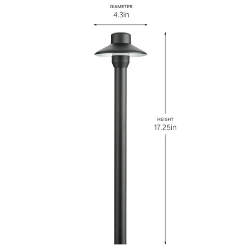 Kichler Brass Small Hat Brass 3 inch in Black Brass Finish Model: 15506BKB
