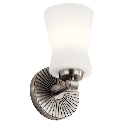 Kichler Brianne™ 9.5 Inch 1 Light Wall Sconce Model: 55115CLP