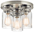 Kichler Brinley 3 Light Flush Mount Model: 42891NI