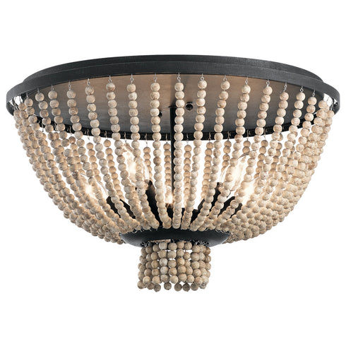 Kichler Brisbane 5 Light Flush Mount Model: 43893DBK