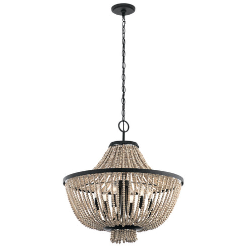 Kichler Brisbane 6 Light Chandelier Model: 43891DBK