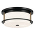 Kichler Brit Flush Mount 2 Light in Black Finish Model: 52595BKCPZ