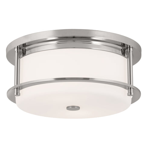 Kichler Brit Flush Mount 2 Light in Black Finish Model: 52595BKCPZ