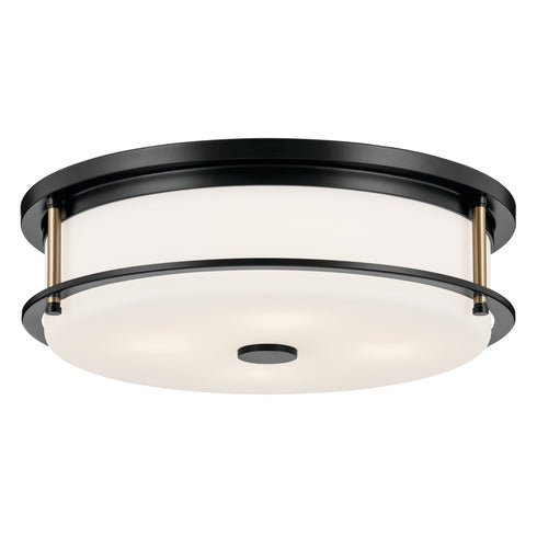 Kichler Brit Flush Mount 4 Light in Black Finish Model: 52597BKCPZ