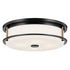 Kichler Brit Flush Mount 4 Light in Black Finish Model: 52597BKCPZ