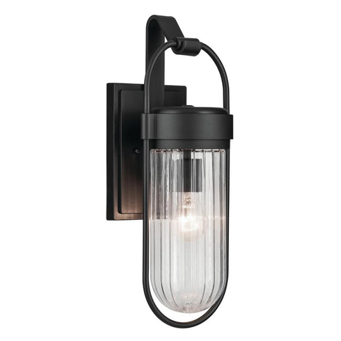 Kichler Brix Outdoor Wall 1 Light in Black Textured Finish Model: 59124BKT