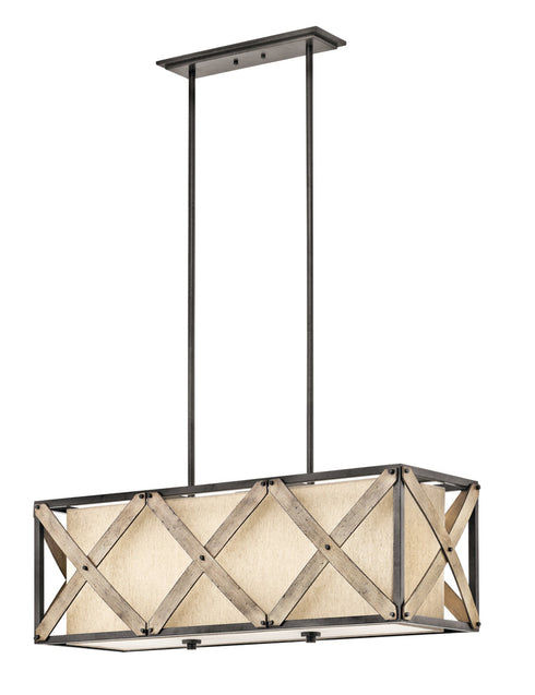 Kichler Cahoon 3 Light Linear Chandelier Model: 43774AVI