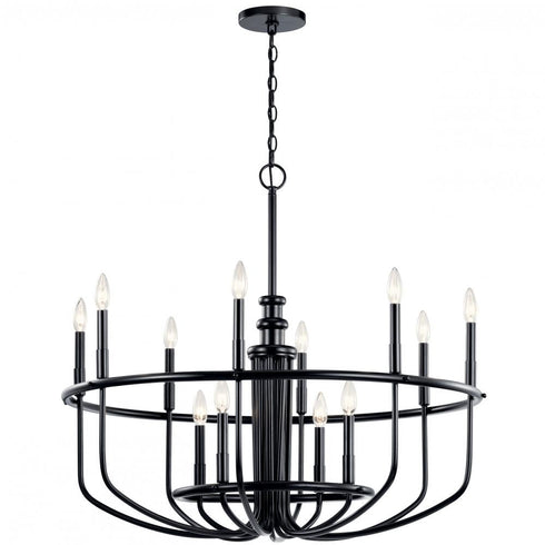 Kichler Capitol Hill 12 Light Chandelier Model: 52305BK