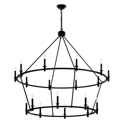 Kichler Carrick Chandelier 18 Light in Black Finish Model: 52708BK