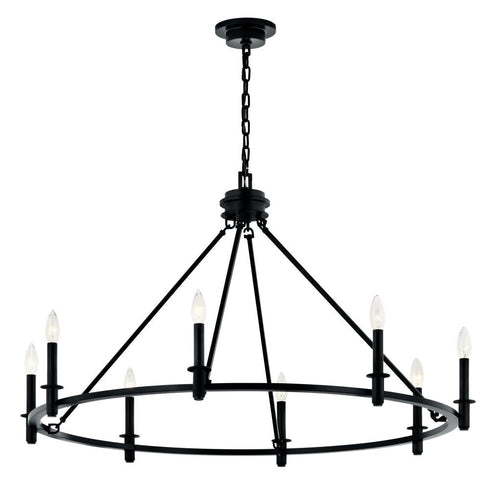 Kichler Carrick Chandelier 8 Light in Black Finish Model: 52706BK