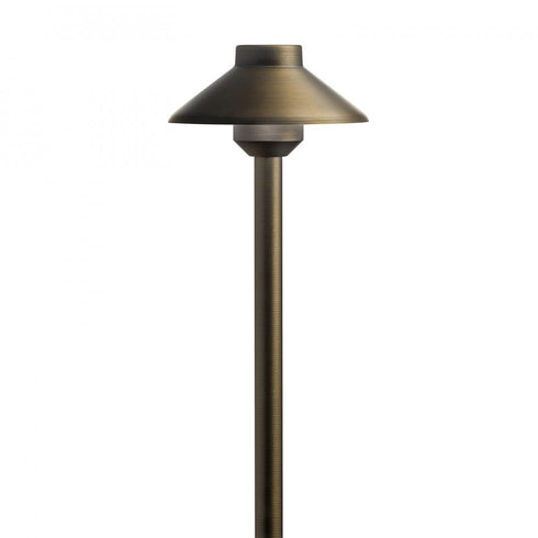 Kichler Cbr LED Integrated Stepped Dome LED Path in Centennial Brass Finish Model: 15820CBR30