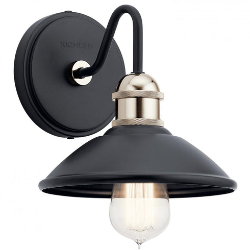 Kichler Clyde 1 Light Wall Sconce Model: 45943BK