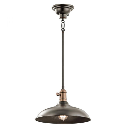 Kichler Cobson 1 Light Pendant Semi Flush Model: 42580OZ