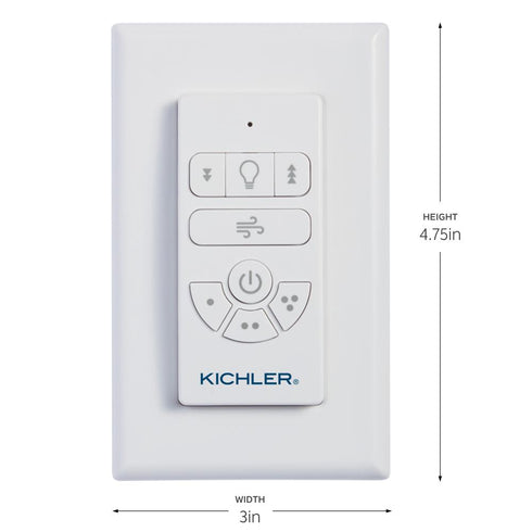 Kichler Controls AC Standard Limited Function Handheld Remote Control in White Finish Model: 370125