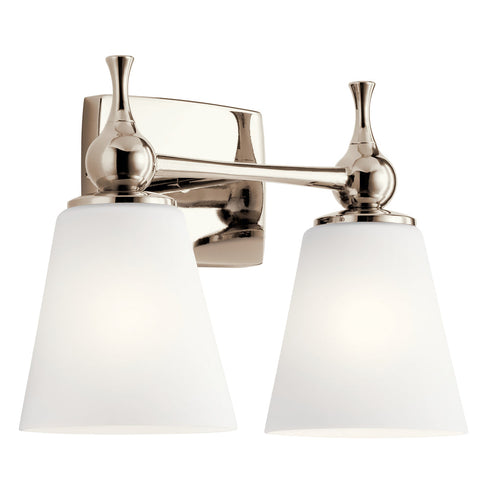 Kichler Cosabella™ 15 Inch 2 Light Vanity Light Model: 55091PN