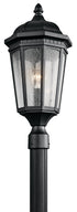 Kichler Courtyard 1 Light Outdoor Post Mt Model: 9532BKT
