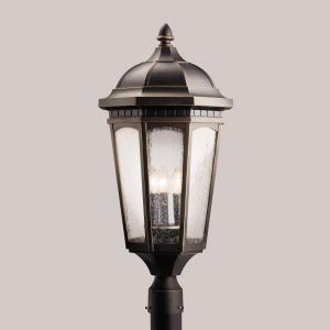 Kichler Courtyard 3 Light Outdoor Post Mt Model: 9533BKT