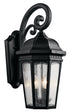 Kichler Courtyard 3 Light Outdoor Wall Model: 9034BKT