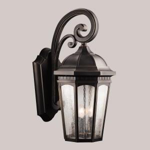 Kichler Courtyard 3 Light Outdoor Wall Model: 9035BKT