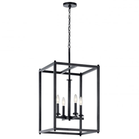 Kichler Crosby 4 Light Foyer Pendant Model: 43998BK