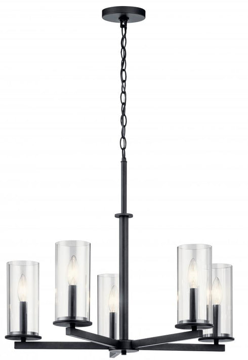 Kichler Crosby 5 Light Chandelier Model: 43999BK