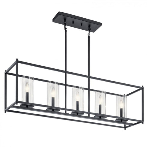 Kichler Crosby 5 Light Linear Chandelier Model: 43995NI