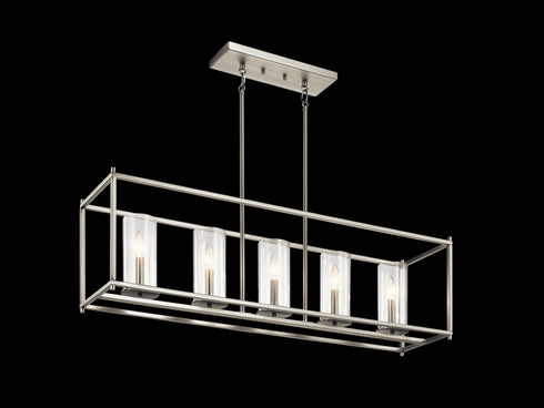 Kichler Crosby 5 Light Linear Chandelier Model: 43995NI