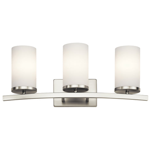 Kichler Crosby Bath 3 Light in Brushed Nickel Finish Model: 45497NI