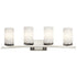 Kichler Crosby Bath 4 Light in Brushed Nickel Finish Model: 45498NI