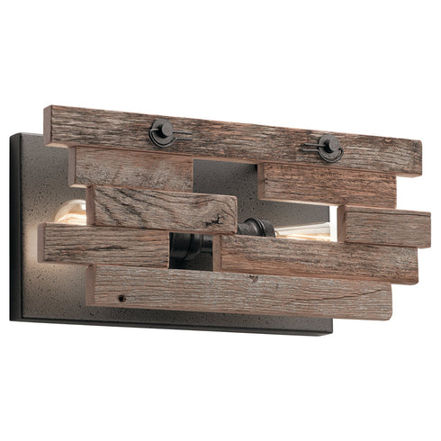 Kichler Cuyahoga Mill 2 Light Wall Sconce Model: 44230AVI