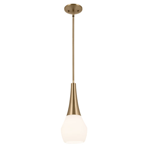 Kichler Deela 17 Inch 1 Light Pendant With Satin Model: 52529CPZ