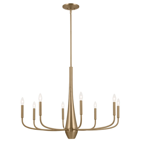 Kichler Deela 36 Inch 8 Light Chandelier In White Model: 52526WH