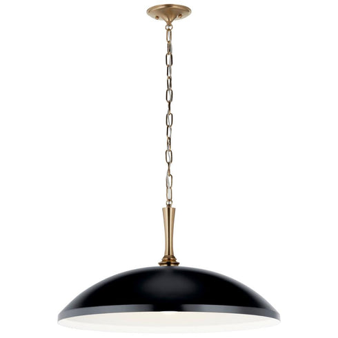 Kichler Delarosa Pendant 1 Light in Black Finish Model: 52637BK
