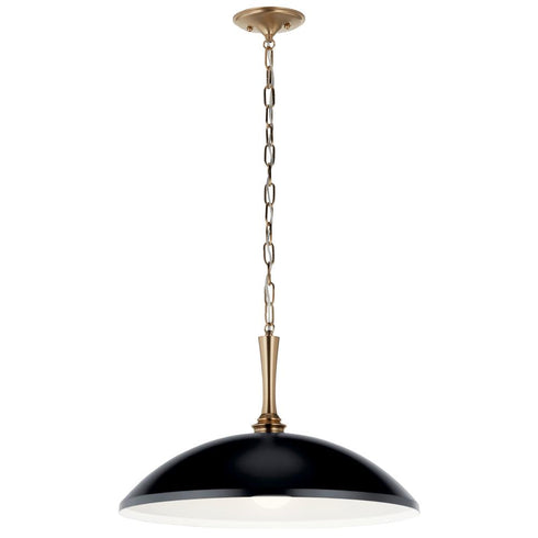 Kichler Delarosa Pendant 1 Light in Black Finish Model: 52638BK