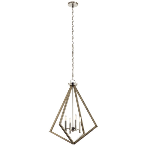 Kichler Deryn 4 Light Chandelier Model: 43034DAG
