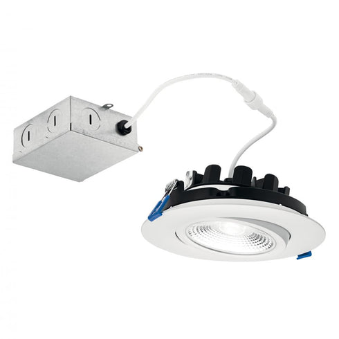 Kichler Direct To Ceiling Gimble 6in Gimbal Downlight 3000k Model: DLGM06R3090WHT