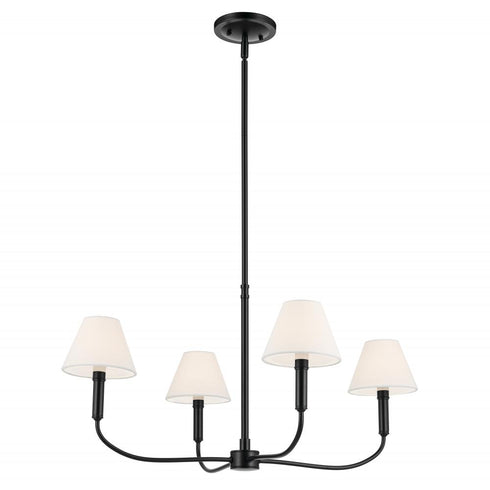 Kichler Eadie Chandelier Medium 4 Light in Black Finish Model: 52766BK