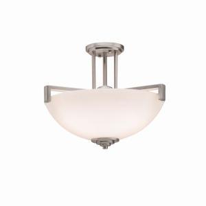Kichler Eileen Pendan Semi Flush 3 Light in Brushed Nickel Finish Model: 3797NI