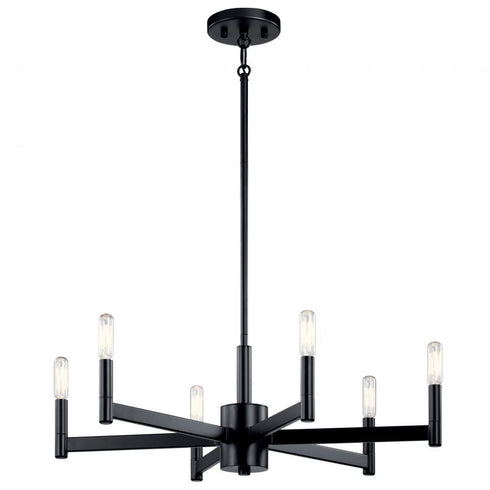 Kichler Erzo 6 Light Chandelier Model: 43859BK